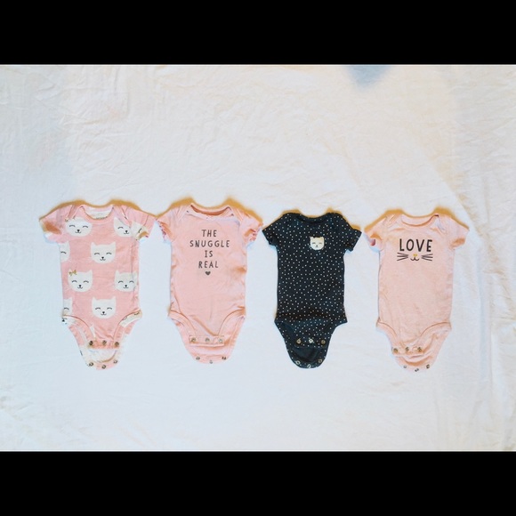 CARTER’S ONESIE SET NEW BORN BABY GIRL NB NWOT - Picture 4 of 5